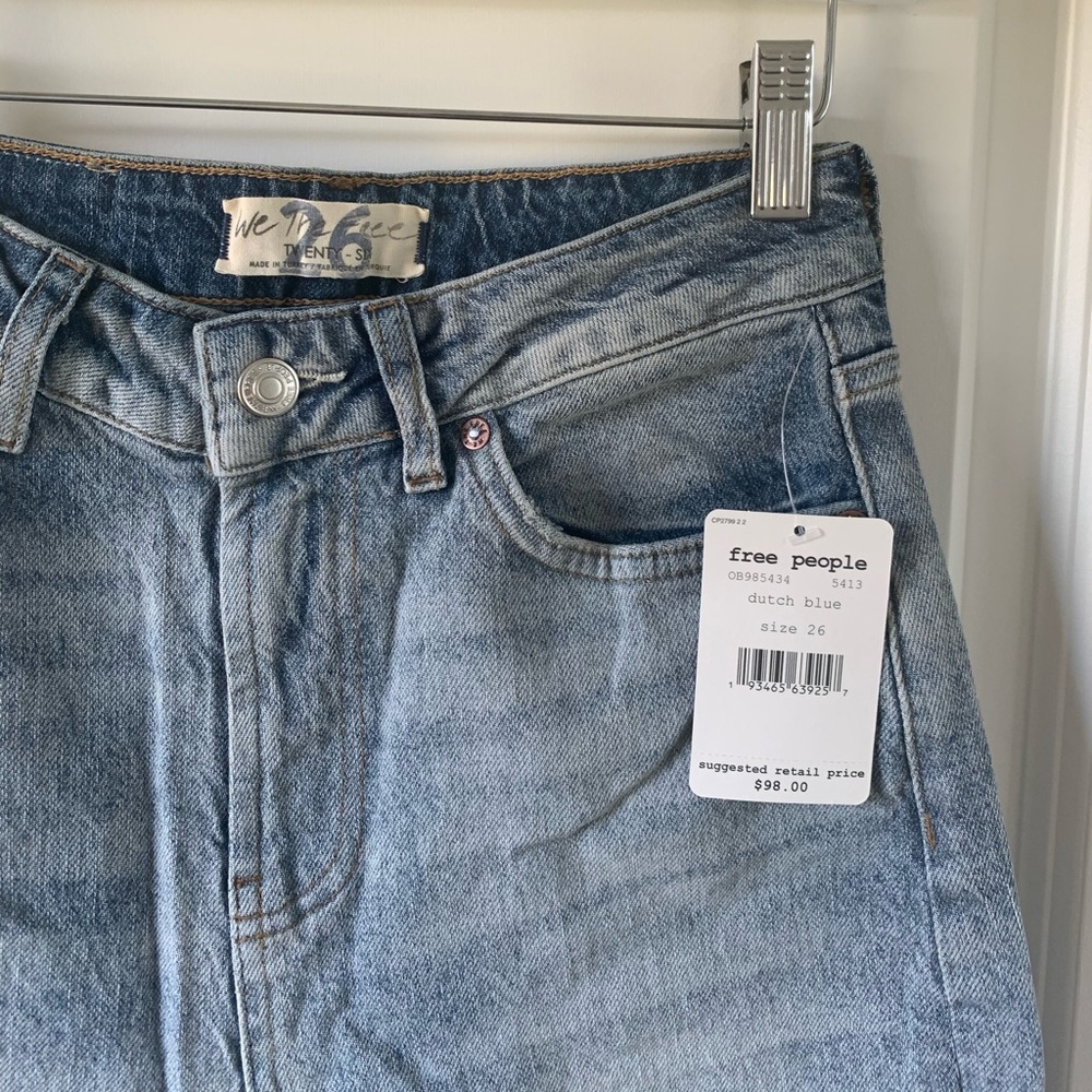 Free People relaxed straight slouch jean acid wash - Picture 7 of 10